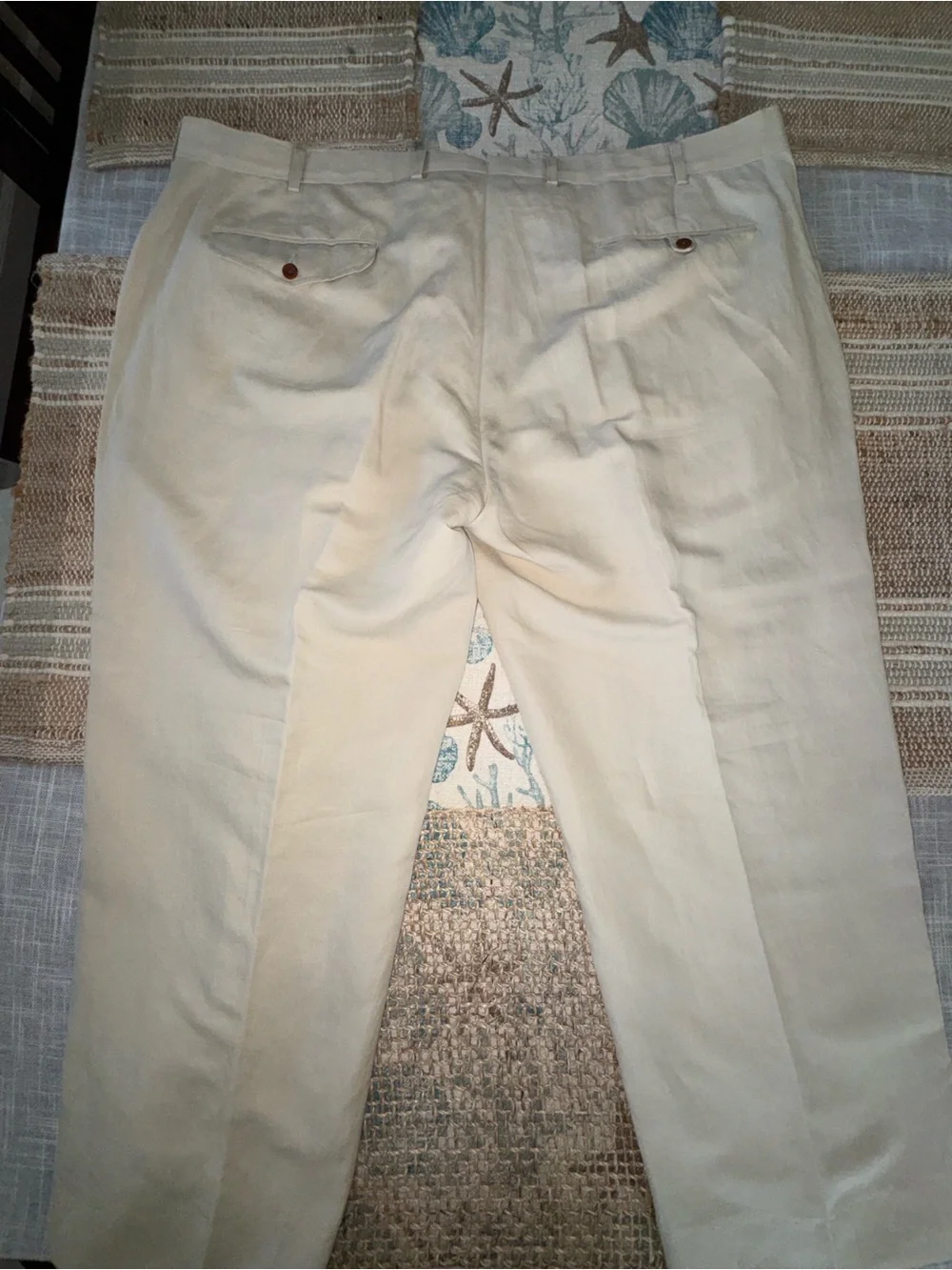 Polo Ralph Lauren Men's Linen Pants, Stone, 46x25.5